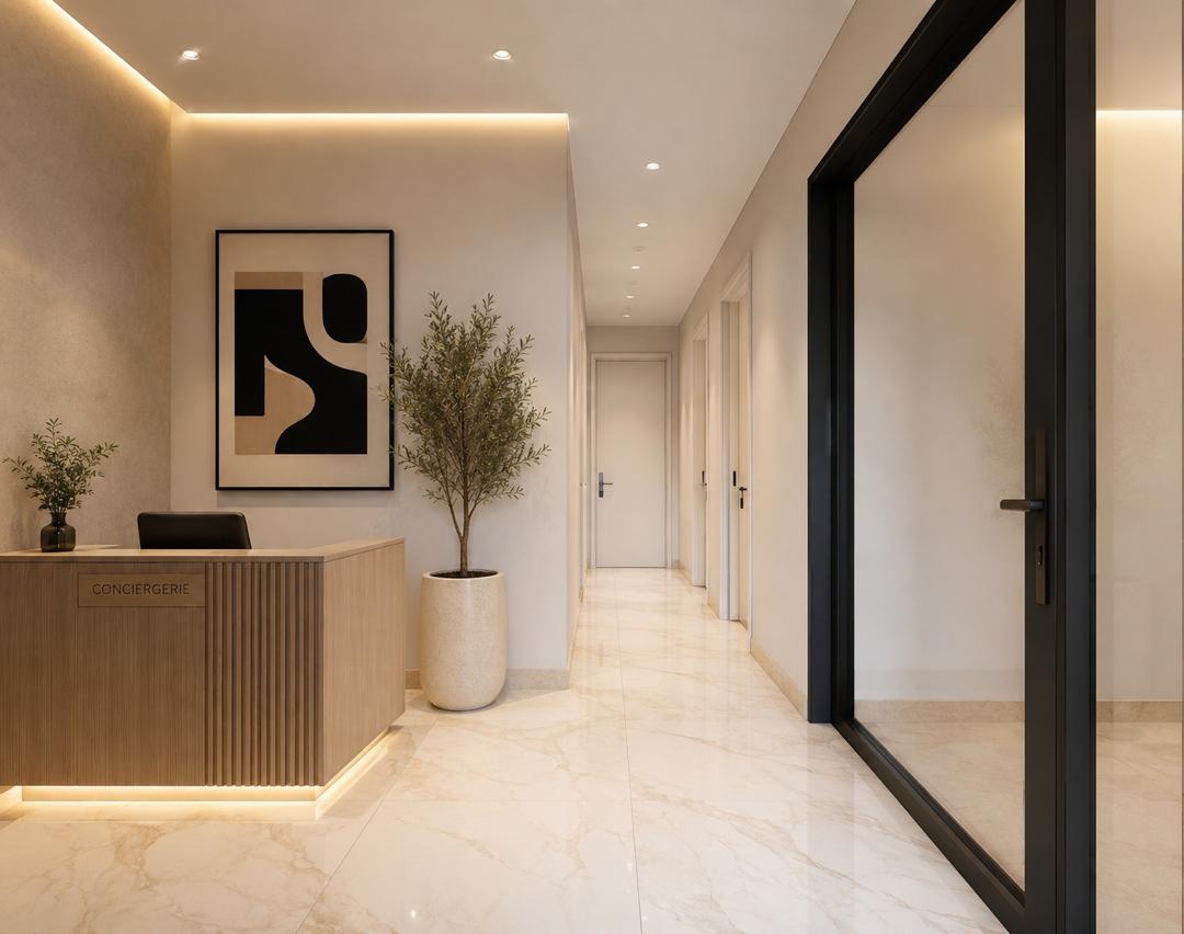 Hall d'entrée avec conciergerie — Résidence OBIOTHAN