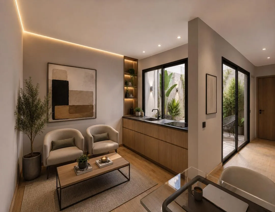 Coin salon avec fauteuils — Résidence OBIOTHAN