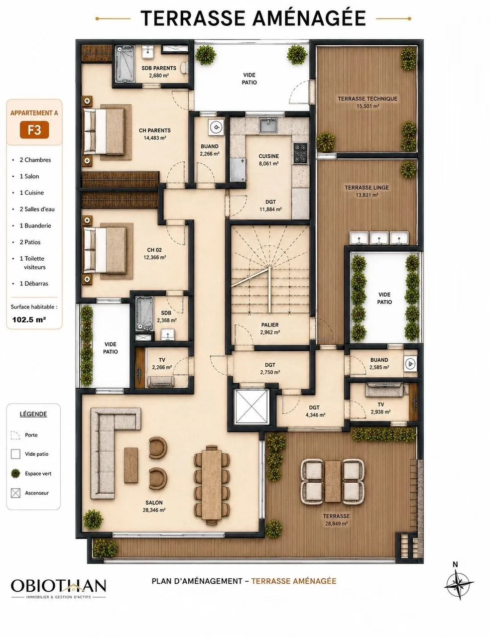 Plano de la terraza